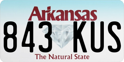 AR license plate 843KUS