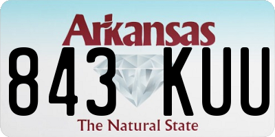 AR license plate 843KUU