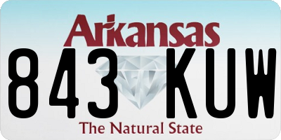 AR license plate 843KUW