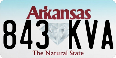 AR license plate 843KVA