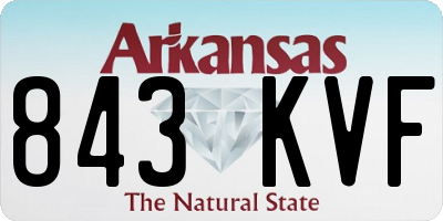 AR license plate 843KVF