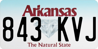 AR license plate 843KVJ