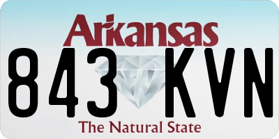 AR license plate 843KVN