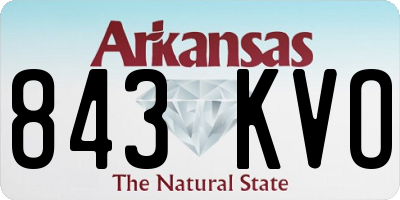AR license plate 843KVO