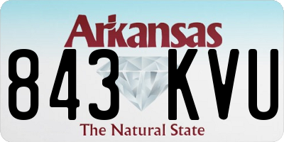 AR license plate 843KVU