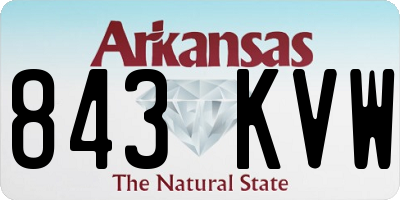 AR license plate 843KVW