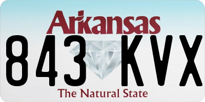 AR license plate 843KVX