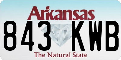 AR license plate 843KWB