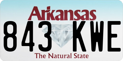 AR license plate 843KWE