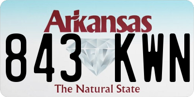 AR license plate 843KWN