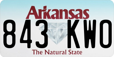 AR license plate 843KWO