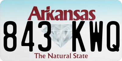 AR license plate 843KWQ