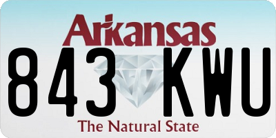 AR license plate 843KWU