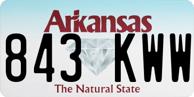 AR license plate 843KWW