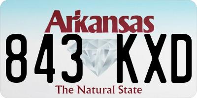AR license plate 843KXD
