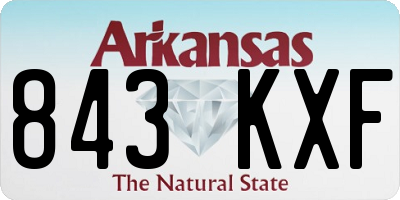 AR license plate 843KXF