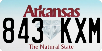 AR license plate 843KXM