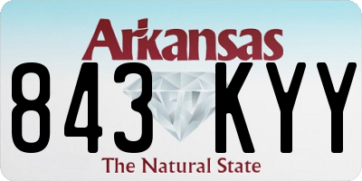 AR license plate 843KYY