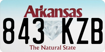 AR license plate 843KZB
