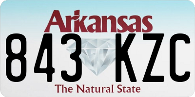 AR license plate 843KZC