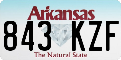 AR license plate 843KZF