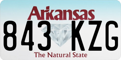 AR license plate 843KZG