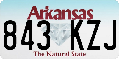 AR license plate 843KZJ