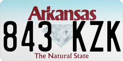AR license plate 843KZK
