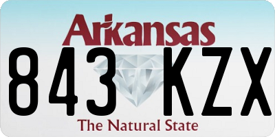 AR license plate 843KZX