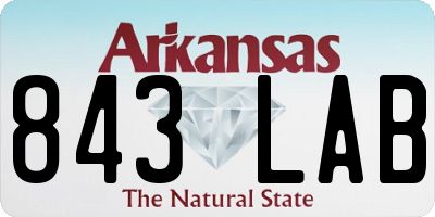 AR license plate 843LAB