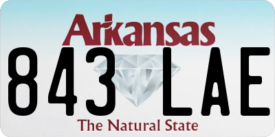 AR license plate 843LAE