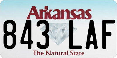 AR license plate 843LAF