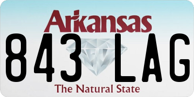 AR license plate 843LAG