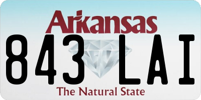 AR license plate 843LAI