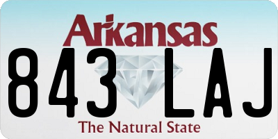 AR license plate 843LAJ