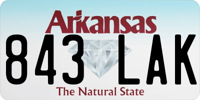 AR license plate 843LAK