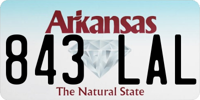 AR license plate 843LAL