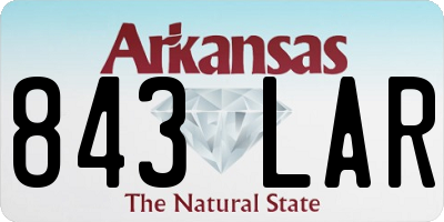 AR license plate 843LAR