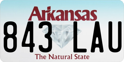 AR license plate 843LAU