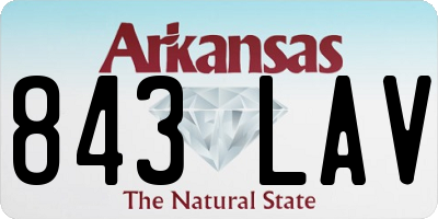 AR license plate 843LAV
