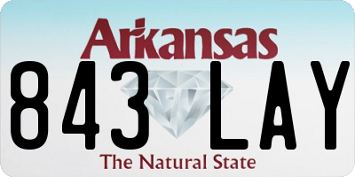 AR license plate 843LAY