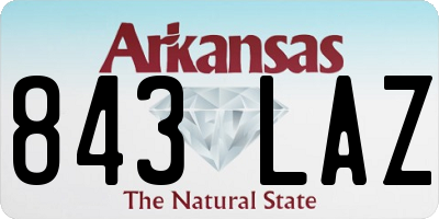 AR license plate 843LAZ