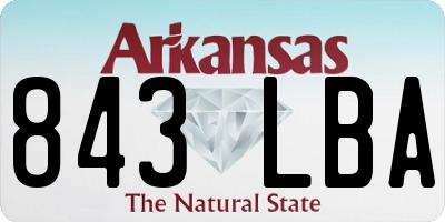 AR license plate 843LBA