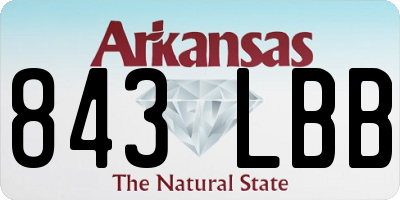 AR license plate 843LBB