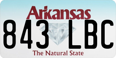 AR license plate 843LBC