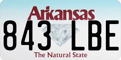 AR license plate 843LBE