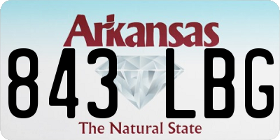 AR license plate 843LBG