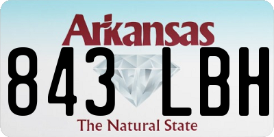 AR license plate 843LBH