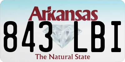 AR license plate 843LBI