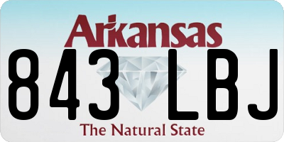 AR license plate 843LBJ